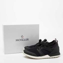 Moncler Black Neoprene And Rubber  Emilien Lace-Up Sneakers Size 41
