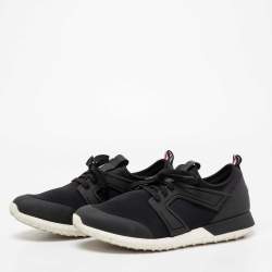 Moncler Black Neoprene And Rubber  Emilien Lace-Up Sneakers Size 41
