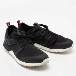 Moncler Black Neoprene And Rubber  Emilien Lace-Up Sneakers Size 41