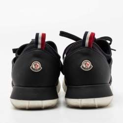Moncler Black Neoprene And Rubber  Emilien Lace-Up Sneakers Size 41