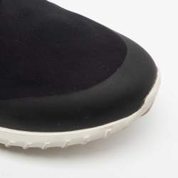 Moncler Black Neoprene And Rubber  Emilien Lace-Up Sneakers Size 41