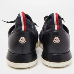 Moncler Black Leather and Rubber Horace Low-Top Sneakers Size 41