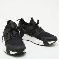 Moncler Black Neoprene and Rubber Horace Low-Top Sneakers Size 42