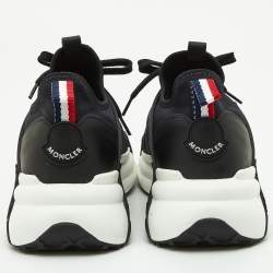 Moncler Black Neoprene and Rubber Horace Low-Top Sneakers Size 42