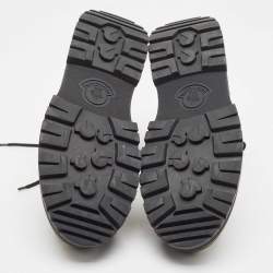 Pre Owned Moncler Green/Black Nubuck and Leather Ulderic Trek Boots Size 45