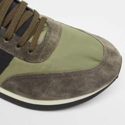 Moncler Tricolor Leather and Nylon Horace Sneakers Size 43