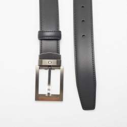 Montblanc Black Leather Meisterstuck Cut to Size Buckle Belt