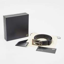 Montblanc Black Leather Meisterstuck Cut to Size Buckle Belt