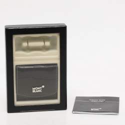 Montblanc Black Croc Embossed Leather Key Chain Holder