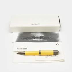 Pre Owned Montblanc Great Characters Enzo Ferrari Special Edition Giallo Modena Resin Gunmetal Ballpoint Pen
