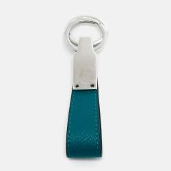 Pre Owned Montblanc Green Leather Sartorial Fob Loop Key Chain 