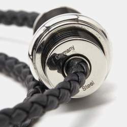 مملوكة مسبقًا Montblanc Leather Two Tone Metal Bracelet