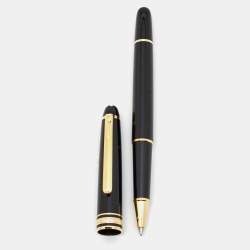 مملوكة مسبقًا Montblanc Meisterstuck Black Resin Gold-Coated Classique Rollerball Pen