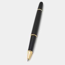 Pre Owned Montblanc Meisterstuck Black Resin Gold-Coated Classique Rollerball Pen