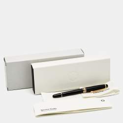 Pre Owned Montblanc Meisterstuck Black Resin Gold-Coated Classique Rollerball Pen
