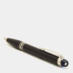 Pre Owned Montblanc StarWalker Midnight Black Resin Silver Tone Ballpoint Pen
