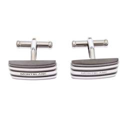 Pre Owned Montblanc Meisterstuck Stainless Steel & Tantalum Rectangular Cufflinks