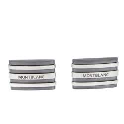 Pre Owned Montblanc Meisterstuck Stainless Steel & Tantalum Rectangular Cufflinks