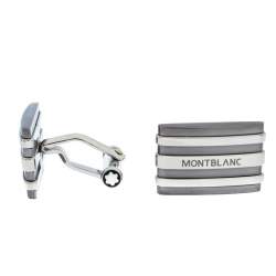 Pre Owned Montblanc Meisterstuck Stainless Steel & Tantalum Rectangular Cufflinks