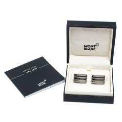 Pre Owned Montblanc Meisterstuck Stainless Steel & Tantalum Rectangular Cufflinks