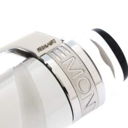 Pre Owned Montblanc StarWalker White Ceramics Doué Silver Tone Ballpoint Pen