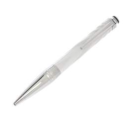 Pre Owned Montblanc StarWalker White Ceramic Doué Silver Tone Ballpoint Pen