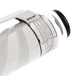 Pre Owned Montblanc StarWalker White Ceramic Doué Silver Tone Ballpoint Pen