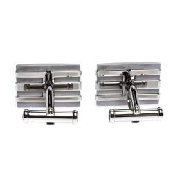 Pre Owned Montblanc Meisterstuck Stainless Steel & Tantalum Rectangular Cufflinks
