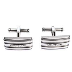 Pre Owned Montblanc Meisterstuck Stainless Steel & Tantalum Rectangular Cufflinks