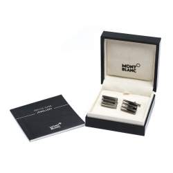 Pre Owned Montblanc Meisterstuck Stainless Steel & Tantalum Rectangular Cufflinks