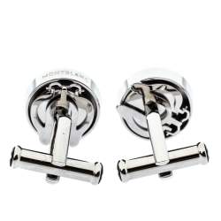 Pre Owned أزرار أكمام و أغطية أزرار عقيق يماني و معدن فضي اللون