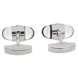 Pre Owned Montblanc Silver Tone Floating Stars Urban Walker Cufflinks