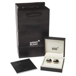 Pre Owned Montblanc Silver Rectangular Cufflinks