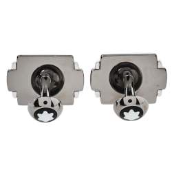 Pre Owned Montblanc Silver Rectangular Cufflinks