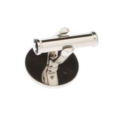Pre Owned Montblanc Stainless Steel & Blue Sunstone Urban Spirit Round Cufflinks