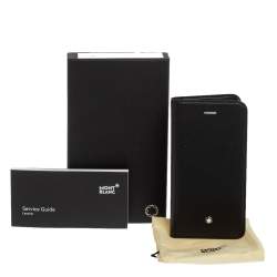 Pre Owned Montblanc Black Leather Sartorial iPhone 8 Flip Case