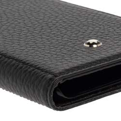 Pre Owned Montblanc Black Leather Sartorial iPhone 8 Flip Case