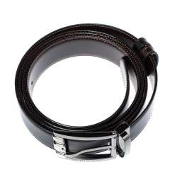 Pre Owned Montblanc Black/Brown Leather Casual Line Reversible Belt 105CM