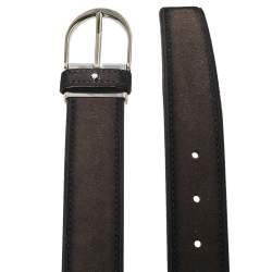 Pre Owned Montblanc Ombre Grey Suede Casual Buckle Belt 120CM