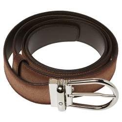Pre Owned Montblanc Ombre Beige Suede Casual Line Buckle Belt 120CM