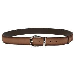 Pre Owned Montblanc Ombre Beige Suede Casual Line Buckle Belt 120CM