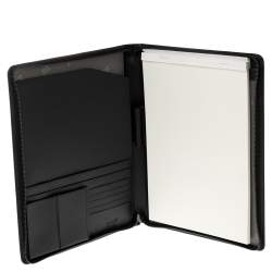 Pre Owned MontBlanc Black Leather 4810 Westside Zip Notepad
