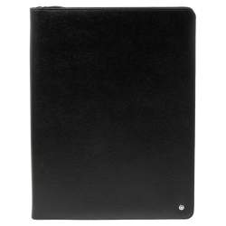 Pre Owned MontBlanc Black Leather 4810 Westside Zip Notepad