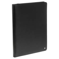 Pre Owned MontBlanc Black Leather 4810 Westside Zip Notepad