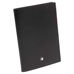 مملوكة مسبقًا Montblanc Black Leather Meisterstuck Bifold Passport Holder