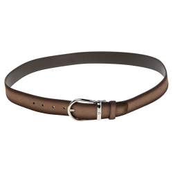 Montblanc Ombre Brown Suede and Leather Casual Line Buckle Cut to Size Belt 