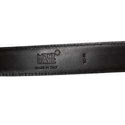 Montblanc Brown Leather Classic Line Buckle Belt Size 115CM