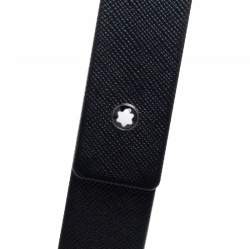 مملوكة مسبقًا حقيبة قلم صغيرة صلبة مون بلان سارتوريال جلد أسود