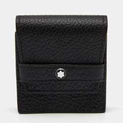 Montblanc Black Leather Meisterstuck Cufflinks Case