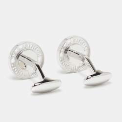 Pre Owned Montblanc Essential Sartorial  Sterling Silver Round Cufflinks
